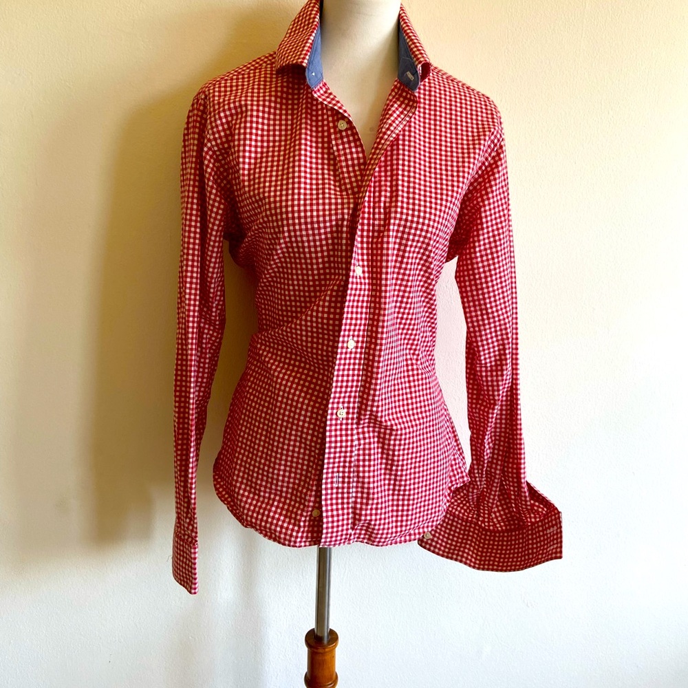 Tom Jones High Quality gingham fitted shirt